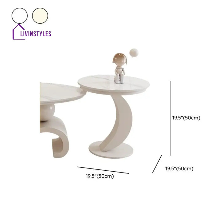 Diya White Coffee Table for Living Room