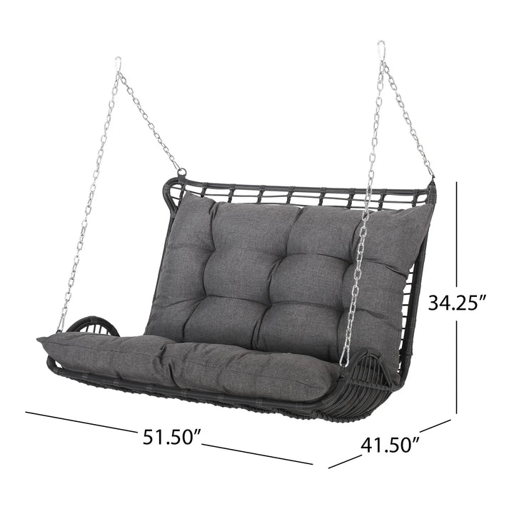 Edris Double Seater Hanging Swing Without Stand For Balcony , Garden Swing