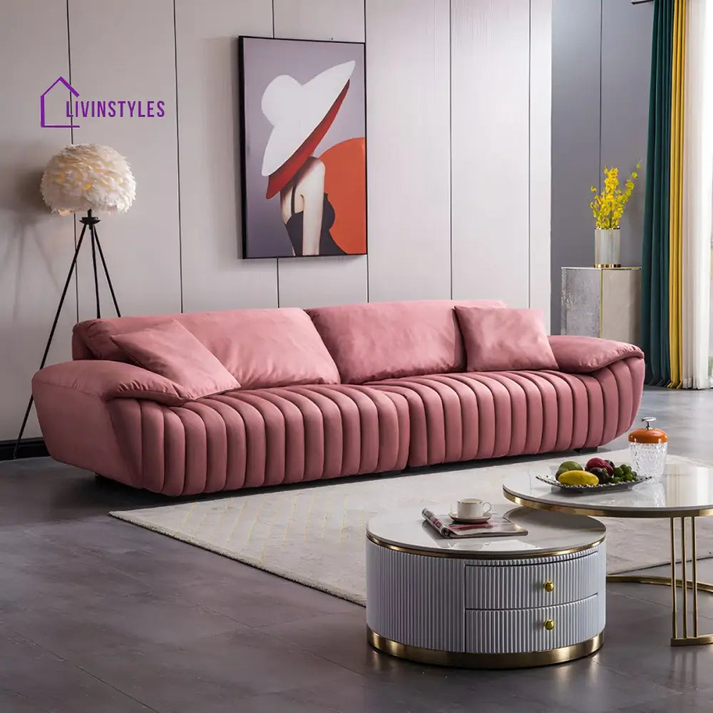 Dmitry Leatherette 3 Seater Sofa for Living Room