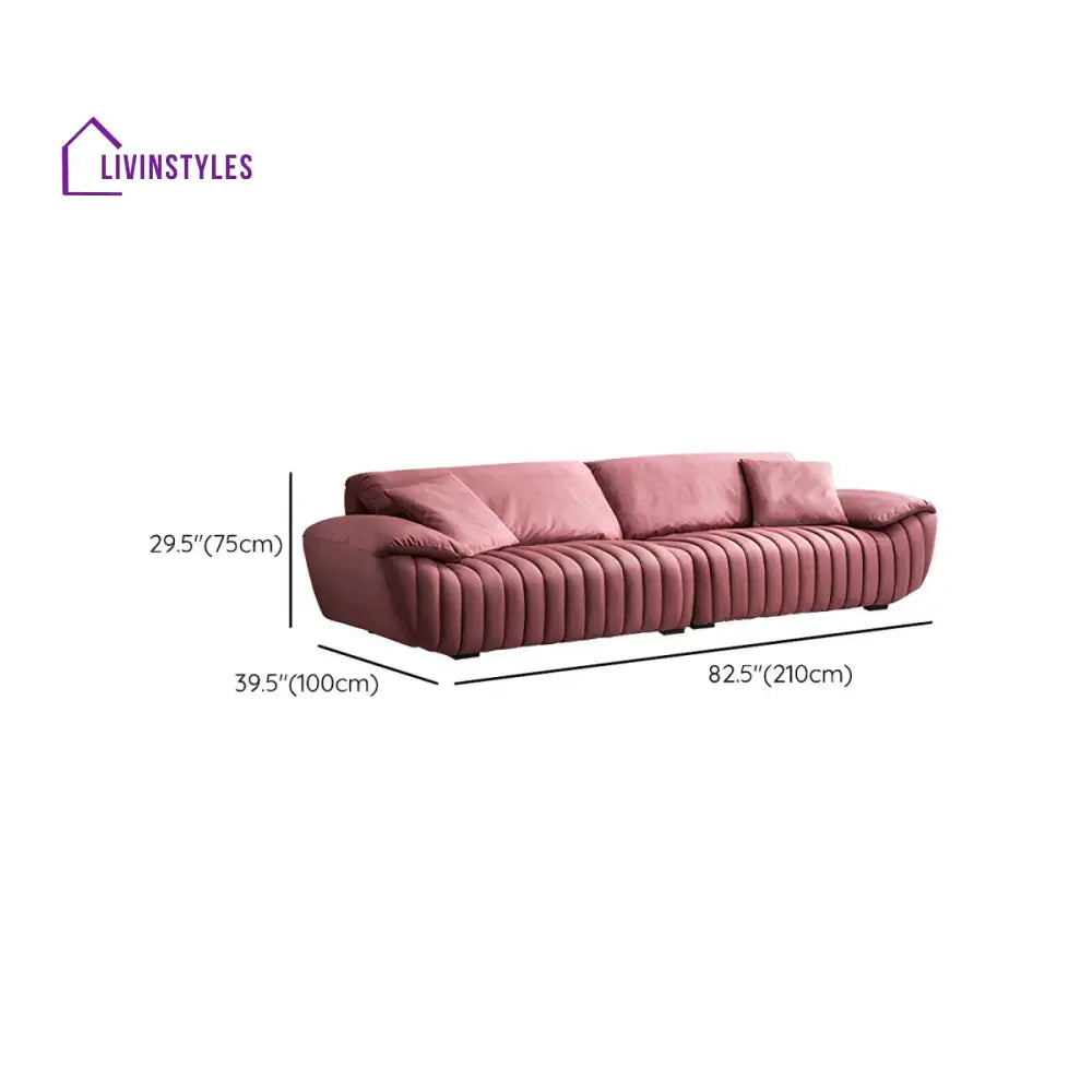Dmitry Leatherette 3 Seater Sofa for Living Room