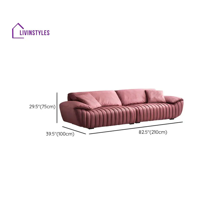 Dmitry Leatherette 3 Seater Sofa for Living Room
