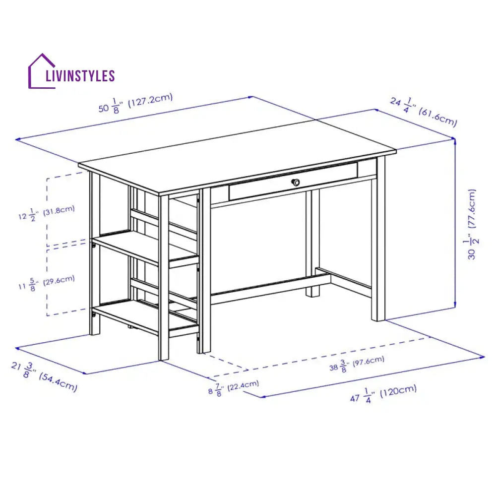 Dmitry Solid Wood Study Table for Students
