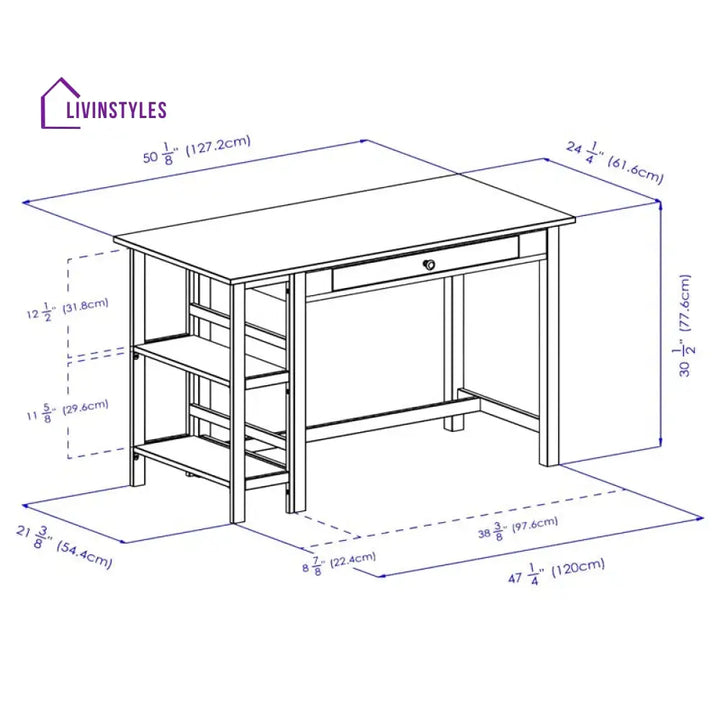 Dmitry Solid Wood Study Table for Students