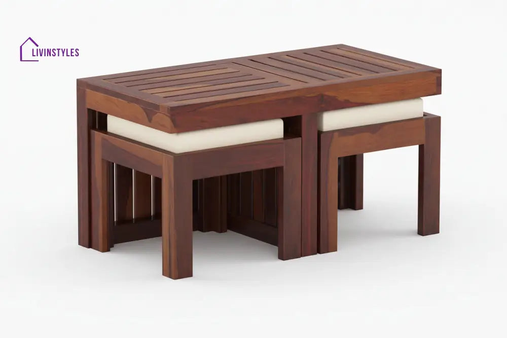 Doan Sheesham Wood Coffee Table for Living Room