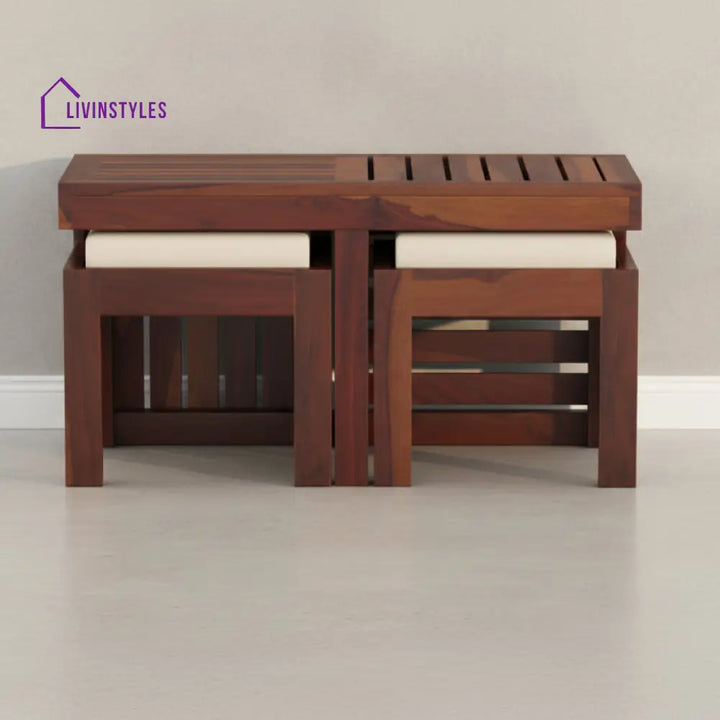 Doan Sheesham Wood Coffee Table for Living Room