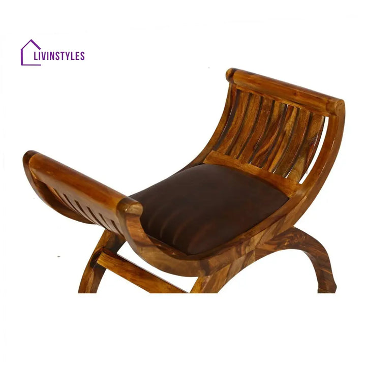 Dobromira shaped Rajasthani Crafted Wooden Bench Bench