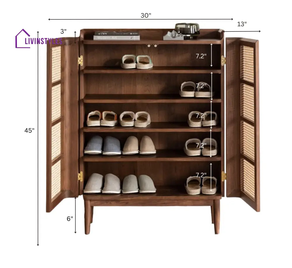 Dobroslav 45’’ Wooden Shoe Cabinet Shoe Racks