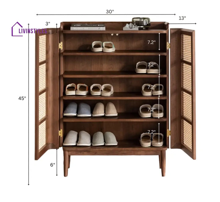 Dobroslav 45’’ Wooden Shoe Cabinet Shoe Racks