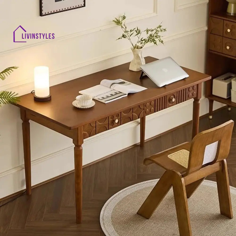 Dobrynya Solid Wood Study Table for Students