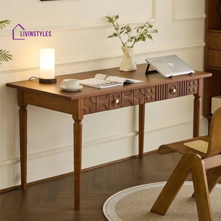 Dobrynya Solid Wood Study Table for Students
