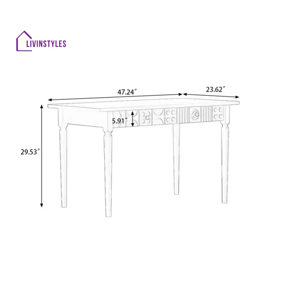 Dobrynya Solid Wood Study Table for Students