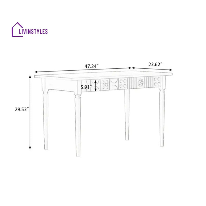Dobrynya Solid Wood Study Table for Students