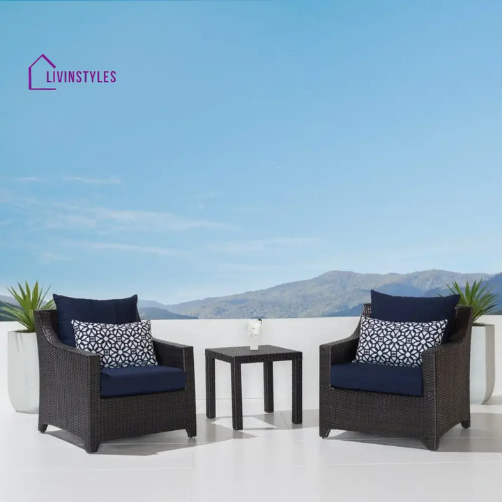Dolores 3-Piece Outdoor Rattan Wicker Patio Set - Patio Set