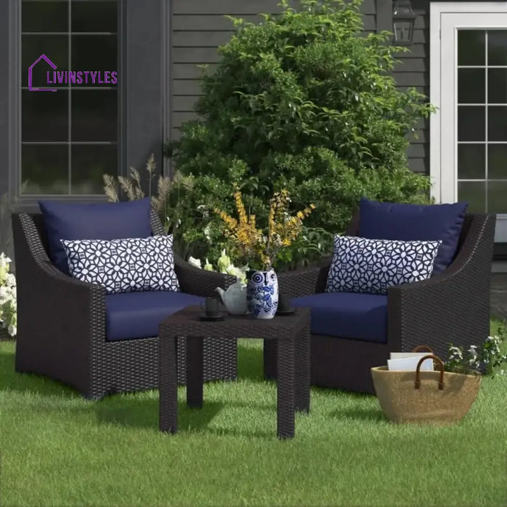 Dolores 3-Piece Outdoor Rattan Wicker Patio Set - Patio Set
