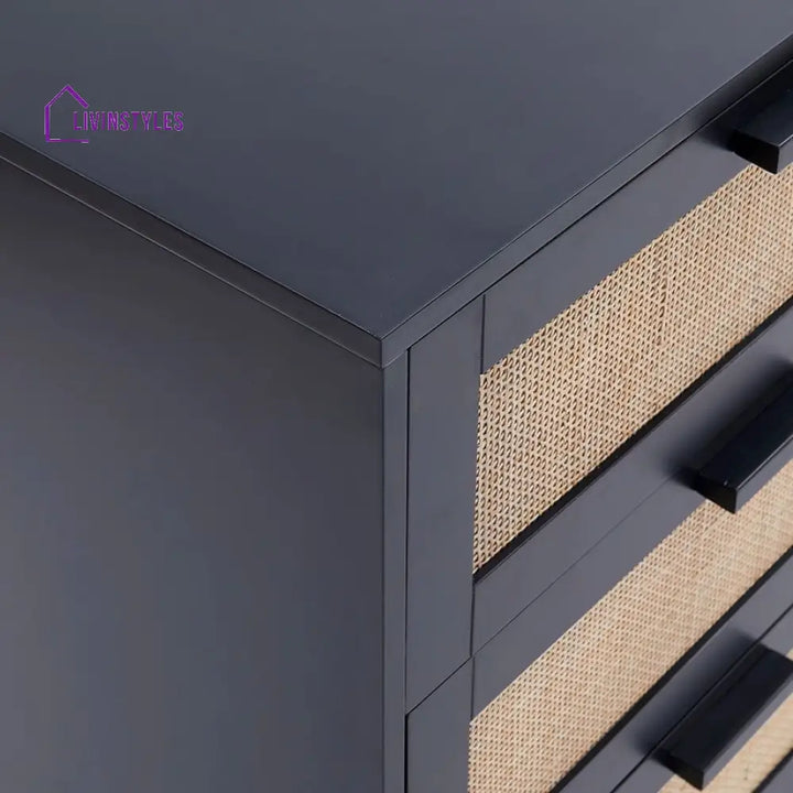 Domingo 6 Drawer Chest - Black Chest of Drawers