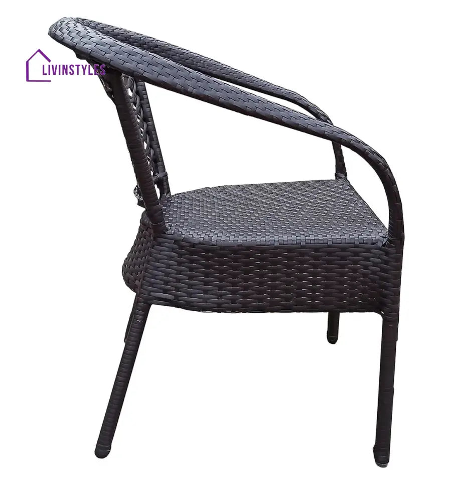 Dona Outdoor Patio Seating Set 4 Chairs and 1 Table Set (Brown) - Coffee Table Sets