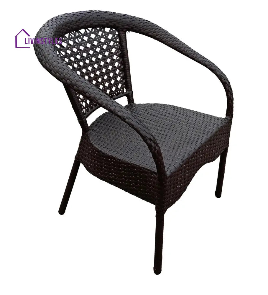 Dona Outdoor Patio Seating Set 4 Chairs and 1 Table Set (Brown) - Coffee Table Sets
