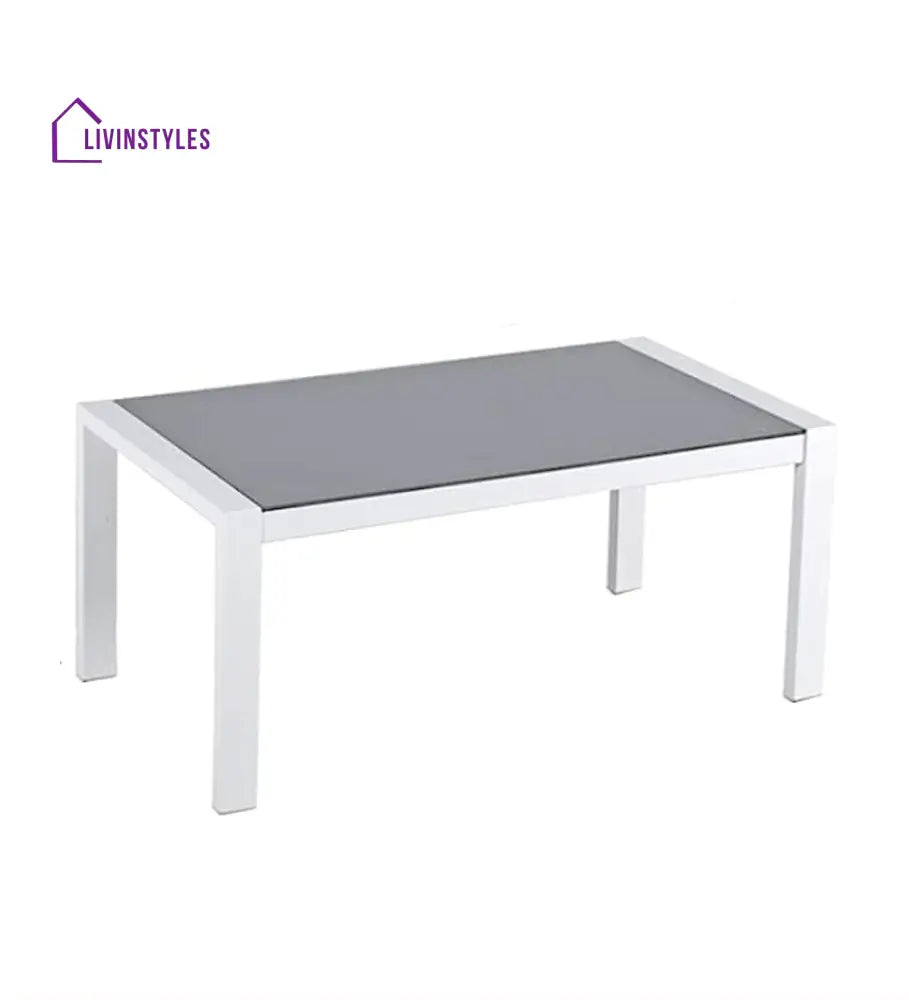Dona Outdoor Sofa Set 2 Seater 2 Single seater and 1 Center Table (White + Grey) - Sofa Sets