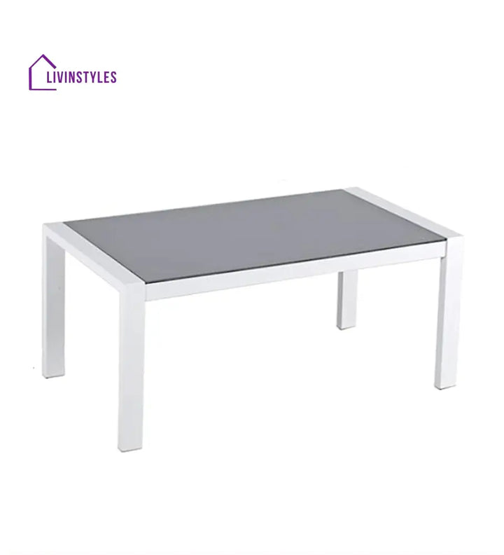 Dona Outdoor Sofa Set 2 Seater 2 Single seater and 1 Center Table (White + Grey) - Sofa Sets