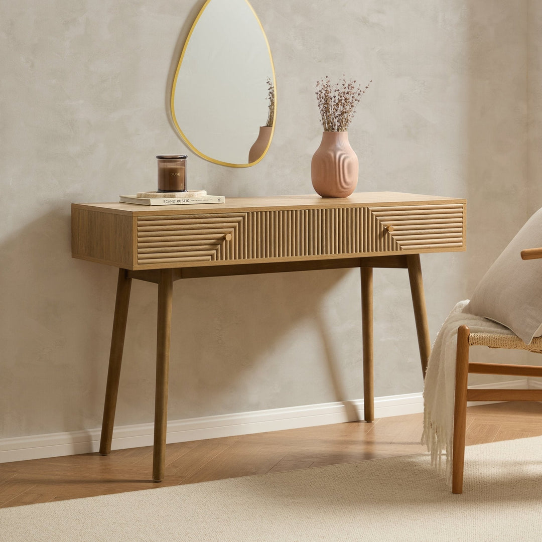 Mauricio Dressing Table Console - Natural Wood