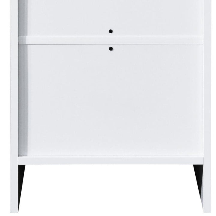 Luna 3-Drawer White Bedside Table