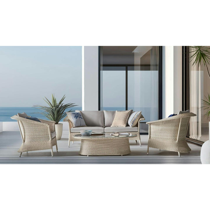 Sileo Outdoor Sofa Set 2 Seater , 2 Single seater and 1 Center Table Set (Beige)