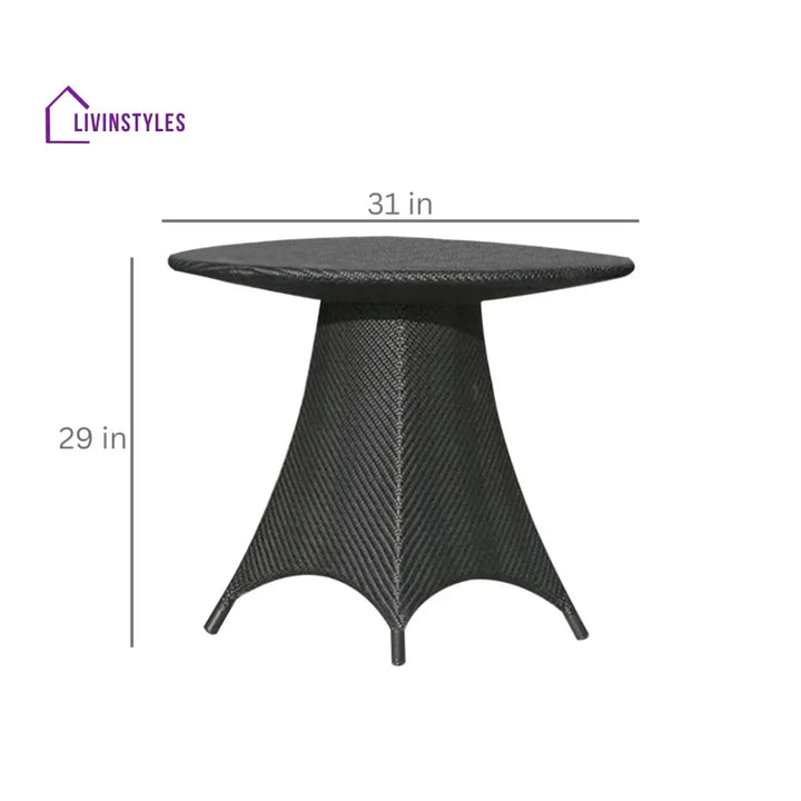 Doyle Outdoor Patio Seating Set 2 Chairs and 1 Table Set (Black) - Coffee Table Sets