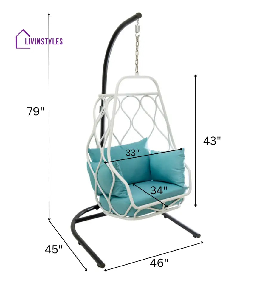 Drago Single Seater Hanging Swing With Stand For Balcony Garden Swing - Swings