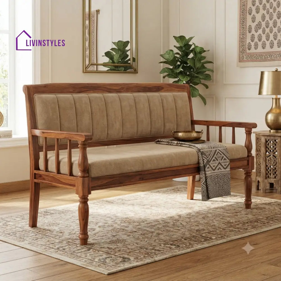 Drewno Wooden Bench for Living Room | Bedroom | Extra Seating
