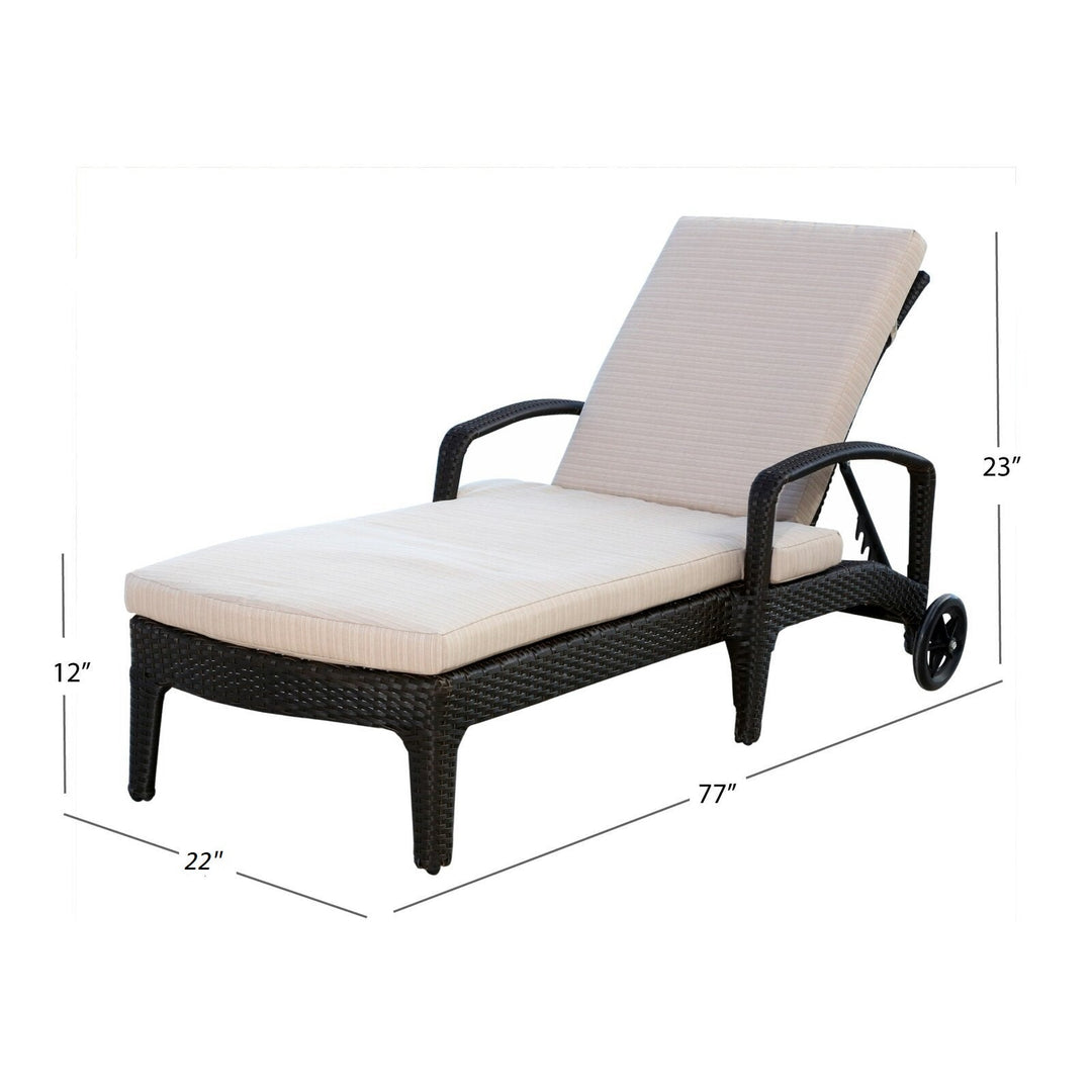 Brisk Outdoor Swimming Poolside Lounger (Black)