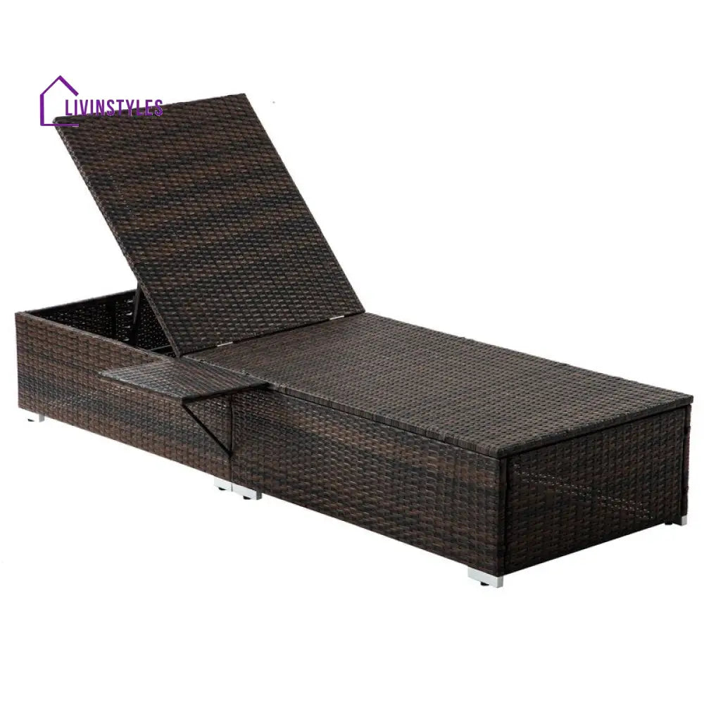 Drift Outdoor Swimming Poolside Lounger Set of 2 (Brown) - Loungers