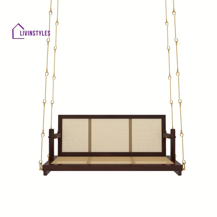 Drishti traditional cane swing with seating and back Swing