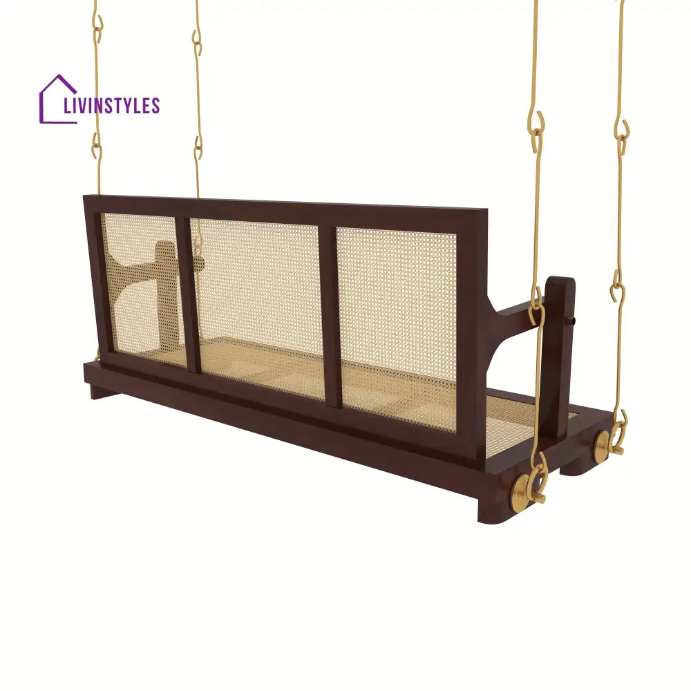 Drishti traditional cane swing with seating and back Swing