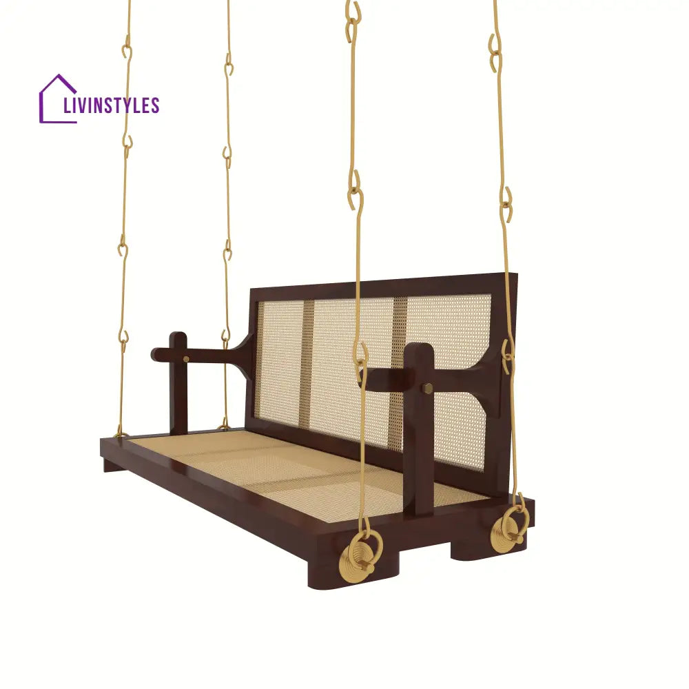 Drishti traditional cane swing with seating and back Swing