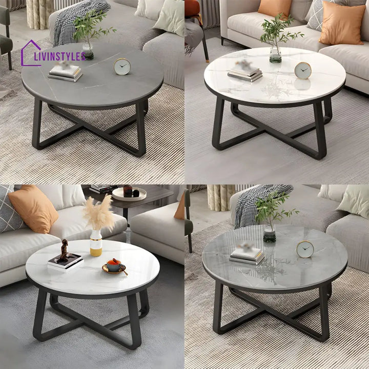 Driti Stainless Steel Frame Coffee Table for Living Room