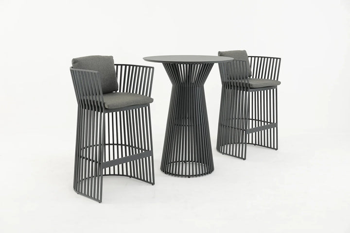 Javier Outdoor Patio Bar Set 2 Chairs and 1 Table Set