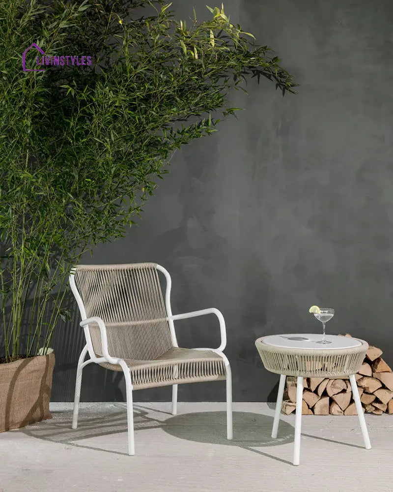 Duncan Outdoor Sofa Set 2 Seater 2 Single seater and 1 Center Table Set (Beige) Braided & Rope - Sofa Sets