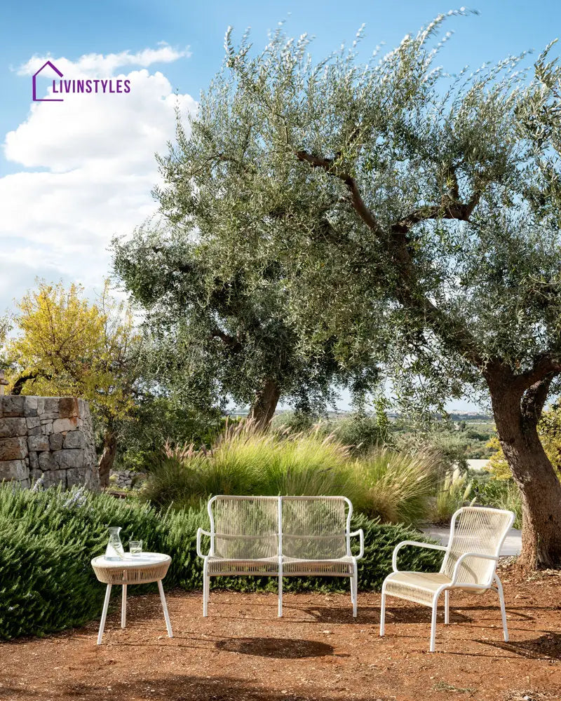 Duncan Outdoor Sofa Set 2 Seater 2 Single seater and 1 Center Table Set (Beige) Braided & Rope - Sofa Sets