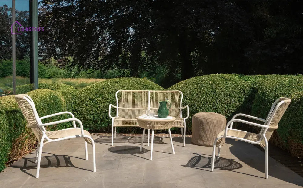 Duncan Outdoor Sofa Set 2 Seater 2 Single seater and 1 Center Table Set (Beige) Braided & Rope - Sofa Sets
