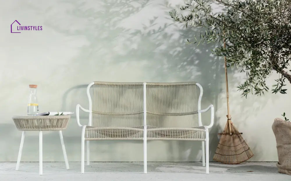 Duncan Outdoor Sofa Set 2 Seater 2 Single seater and 1 Center Table Set (Beige) Braided & Rope - Sofa Sets