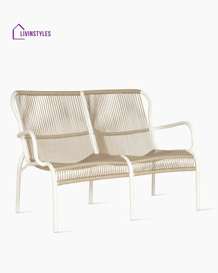 Duncan Outdoor Sofa Set 2 Seater 2 Single seater and 1 Center Table Set (Beige) Braided & Rope - Sofa Sets