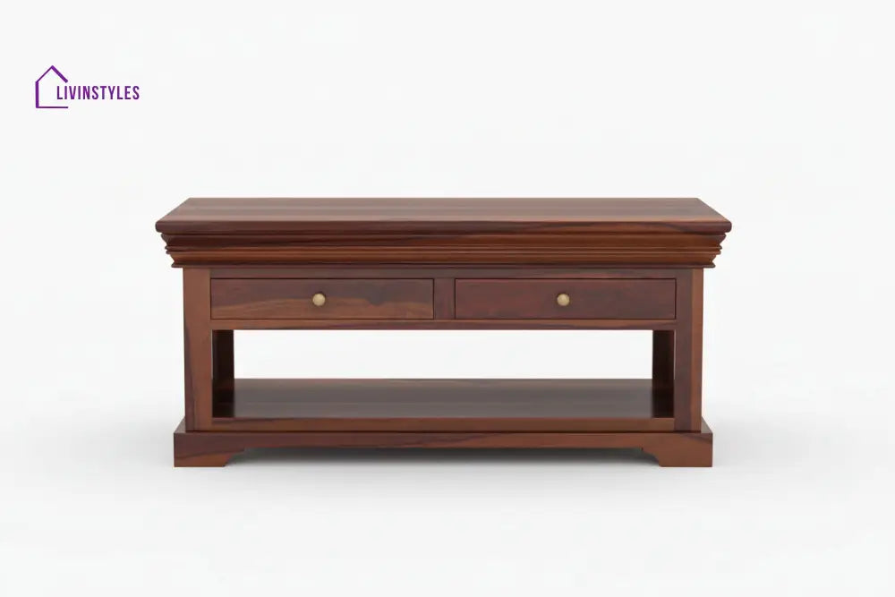 Dung Sheesham Wood Coffee Table for Living Room