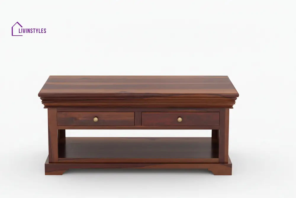 Dung Sheesham Wood Coffee Table for Living Room