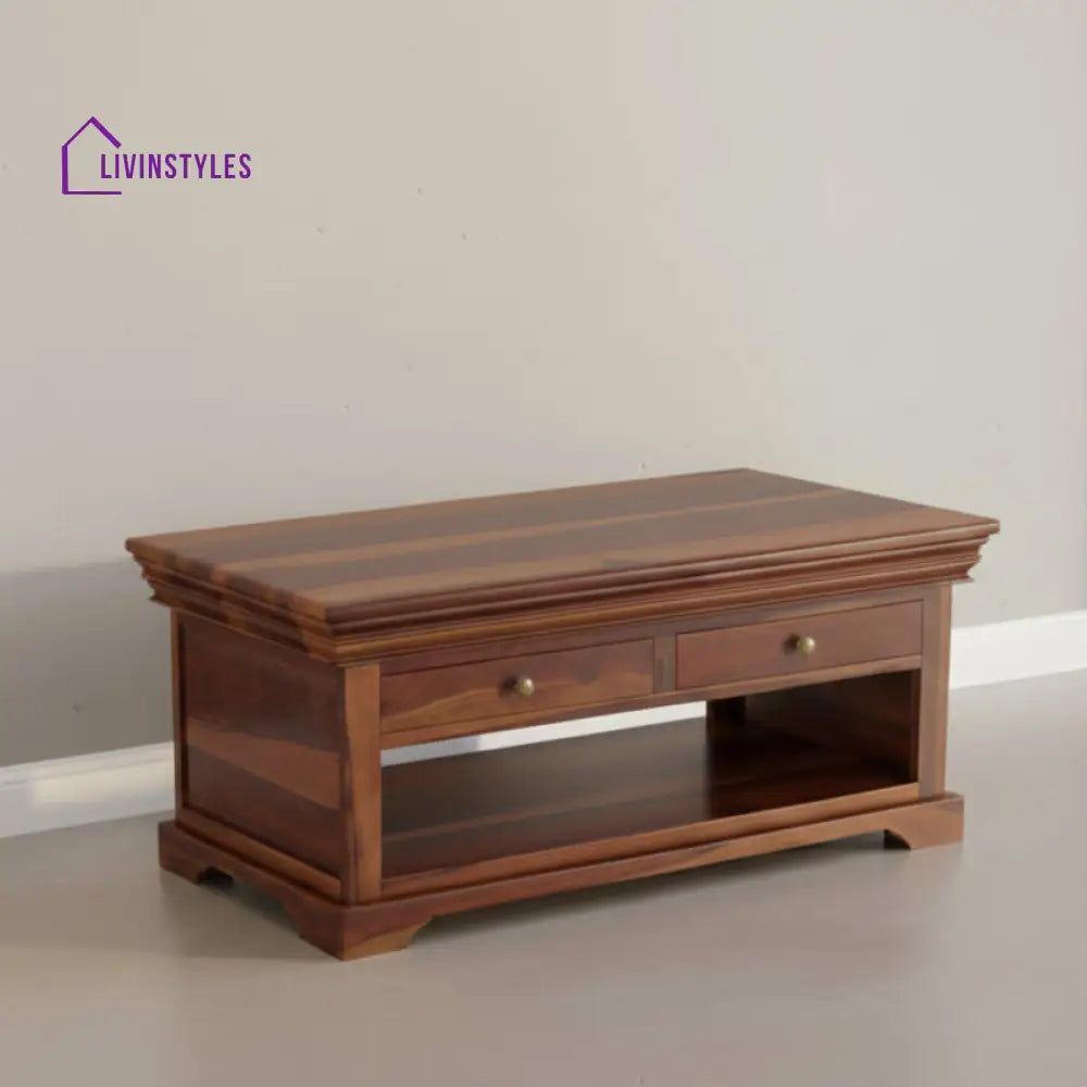Dung Sheesham Wood Coffee Table for Living Room