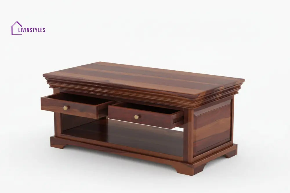 Dung Sheesham Wood Coffee Table for Living Room