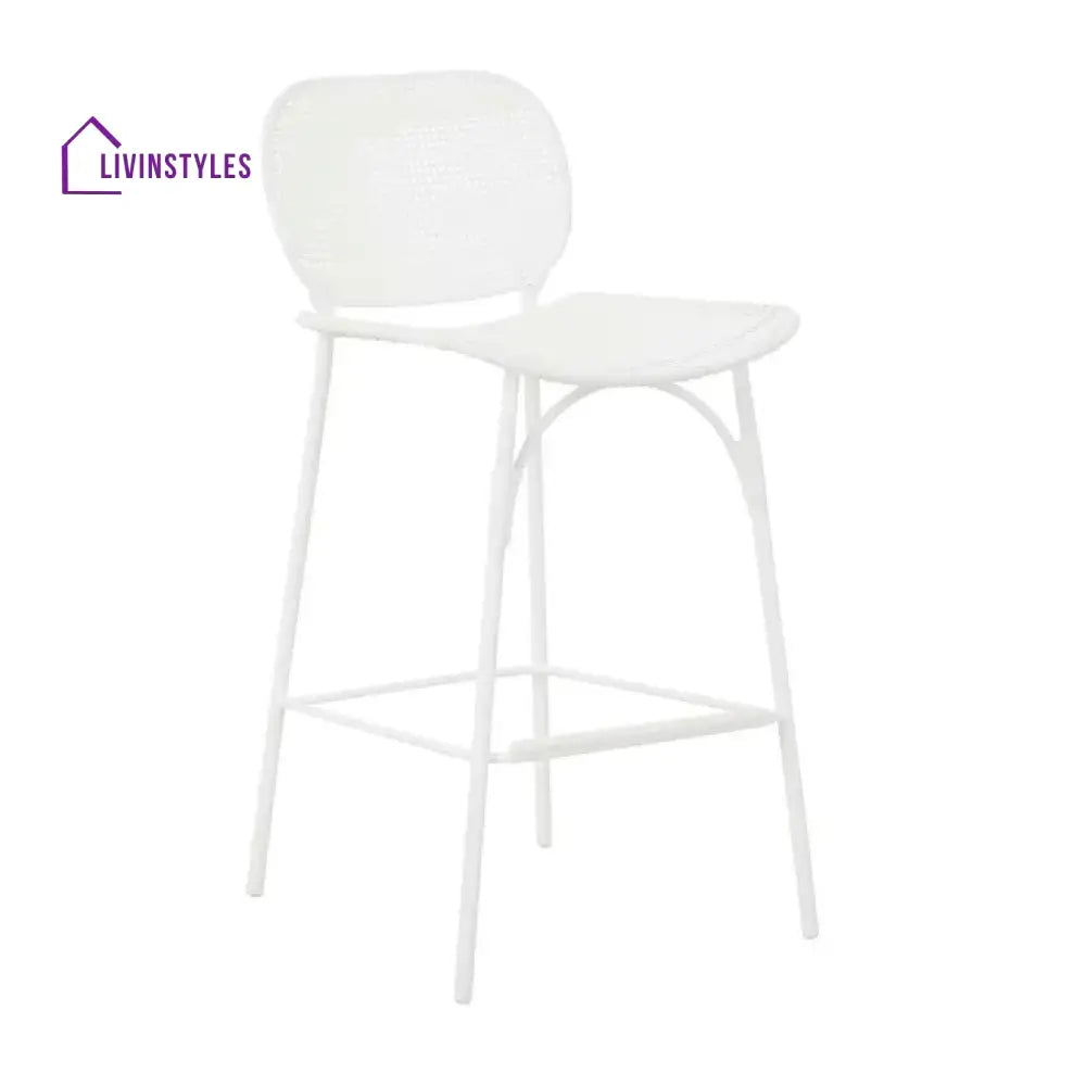 Dupont Outdoor Patio Bar Chair 1 Chair For Balcony - White - Bar Sets