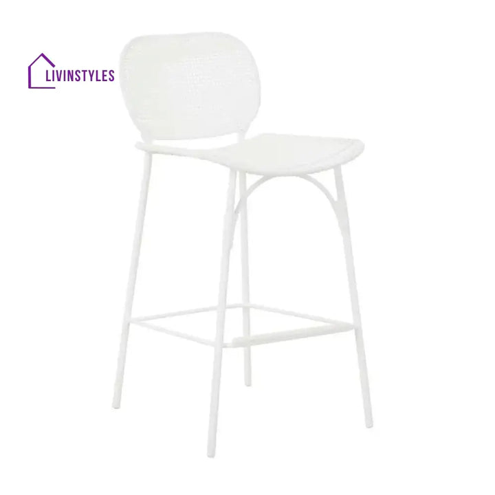Dupont Outdoor Patio Bar Chair 1 Chair For Balcony - White - Bar Sets