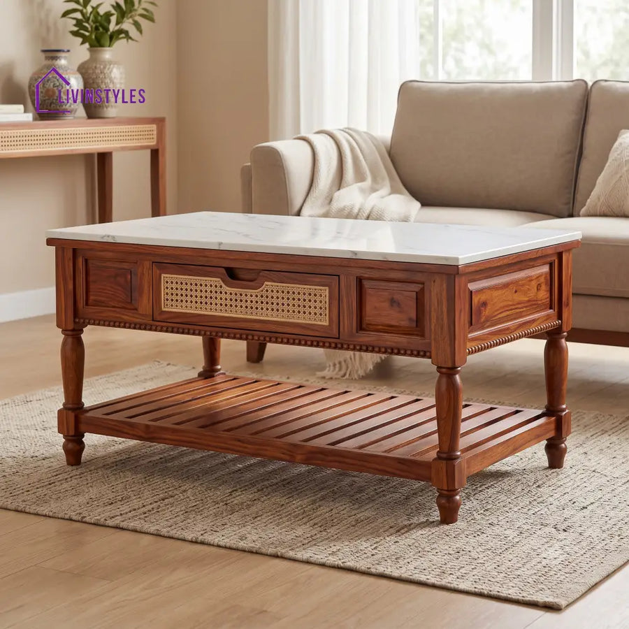 Durga Premium Solid Wood Coffee Table for Living Room Online