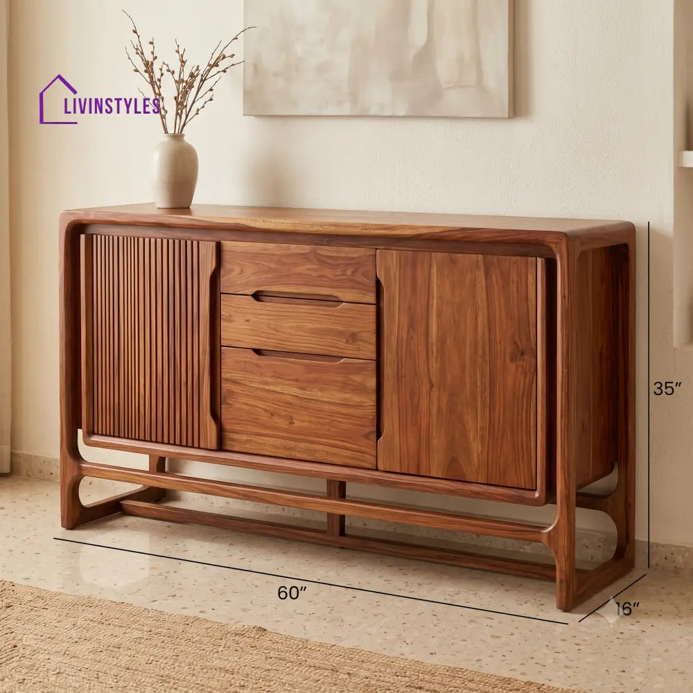 Durga Premium Wooden Sideboard and Cabinet for Living Room