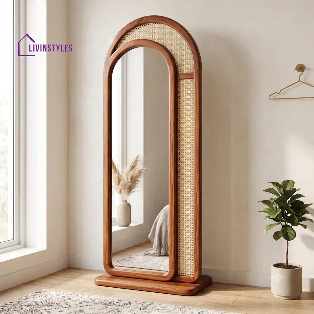Durga Wooden Full Length Mirror for Bedroom & Living Room